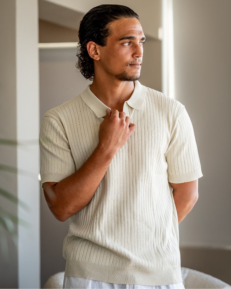 Premium Ribbed Polo-Old Monay