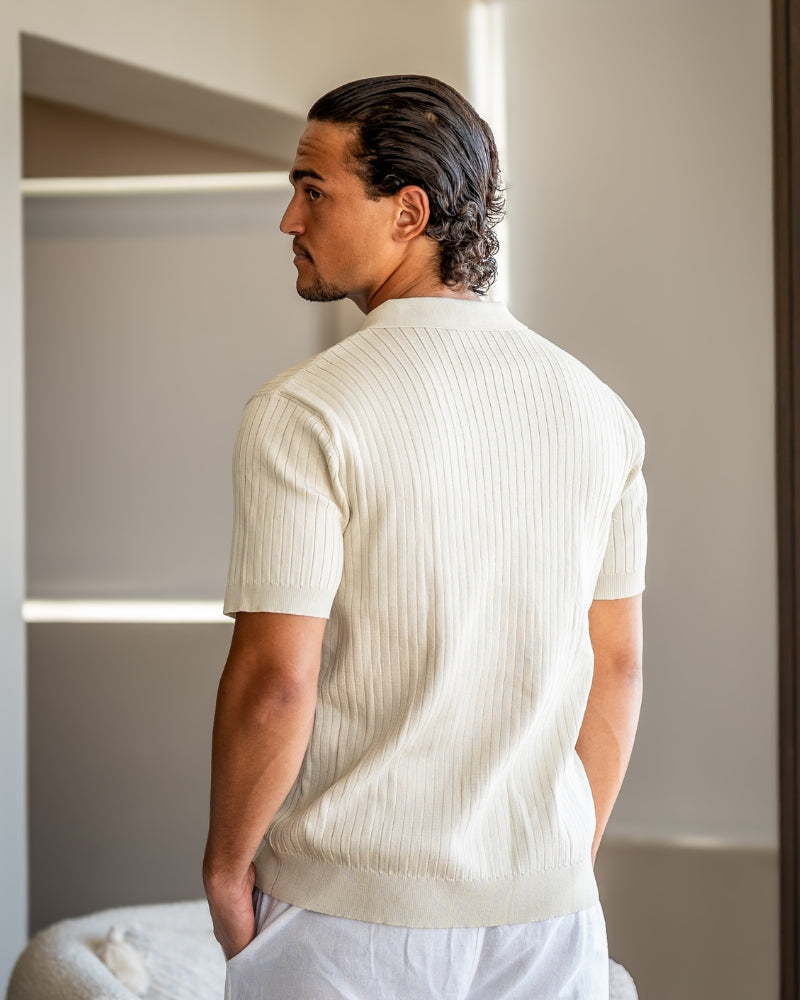 Premium Ribbed Polo-Old Monay