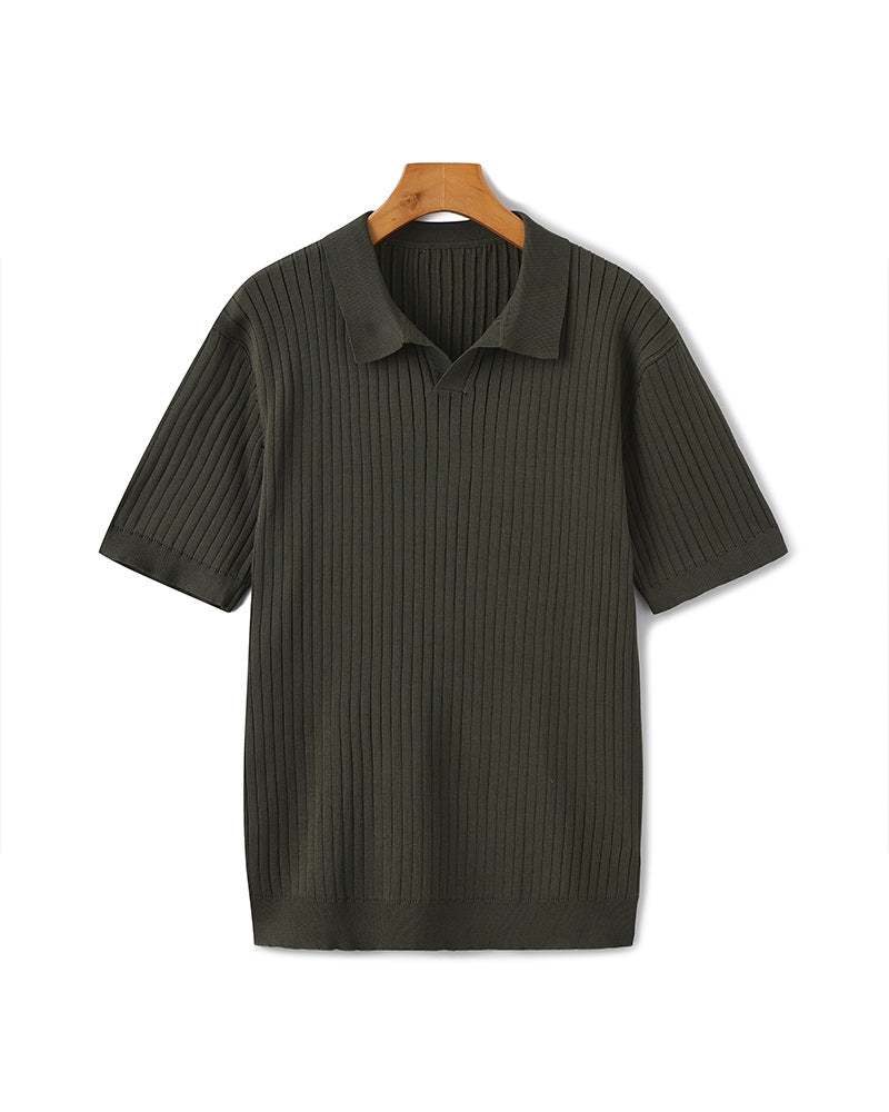 Premium Ribbed Polo-Old Monay