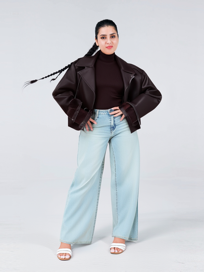 Dark Red Leather Jacket – Velin London™