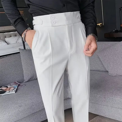 Classic Old Money Straight-Leg Trousers for Men