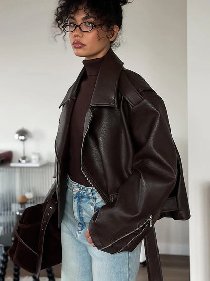 Dark Red Leather Jacket – Velin London™