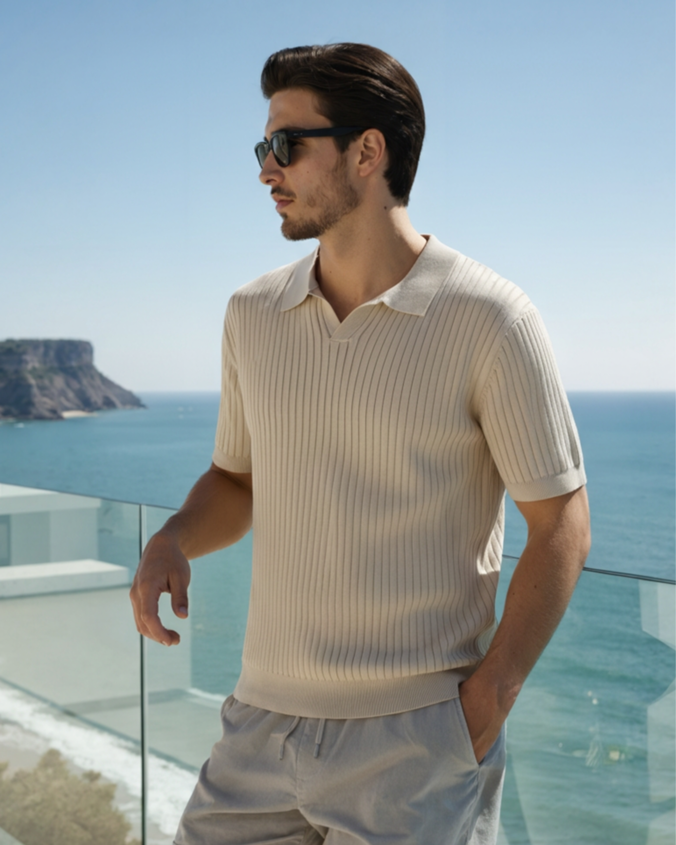 Premium Ribbed Polo-Old Monay